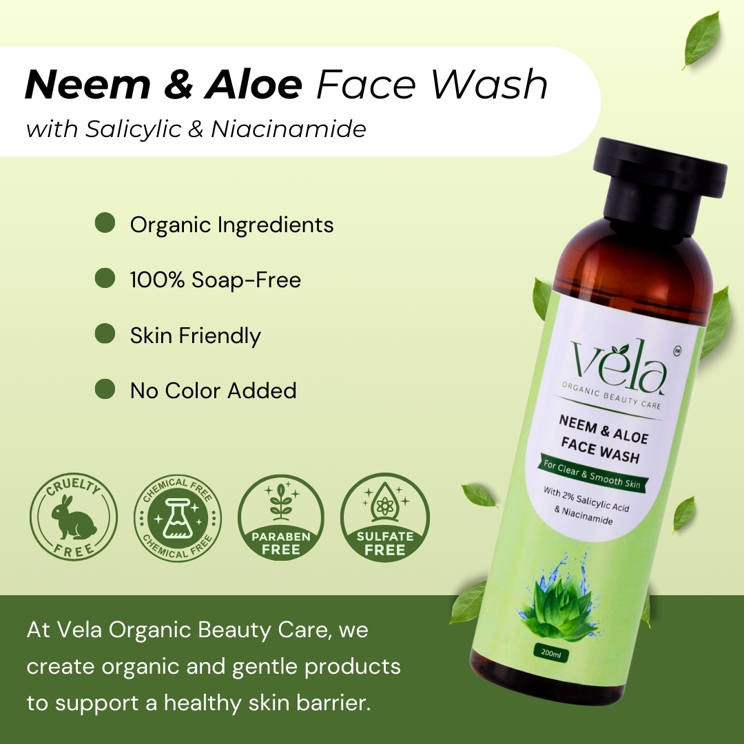 Neem & Aloe Vera Facewash with Vitamin E - 200ml - Image 2