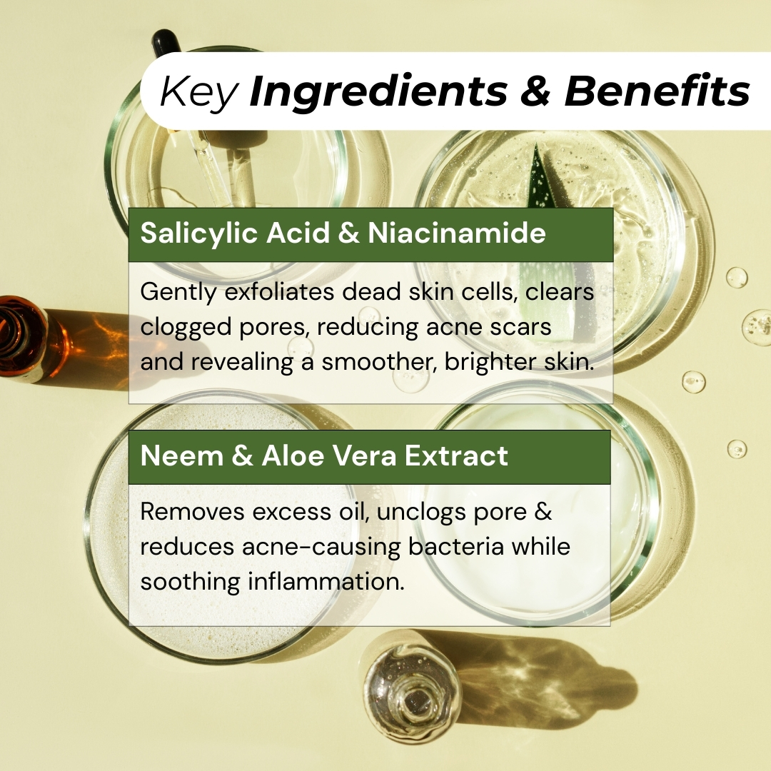 Neem & Aloe Vera Facewash with Vitamin E - 200ml - Image 3