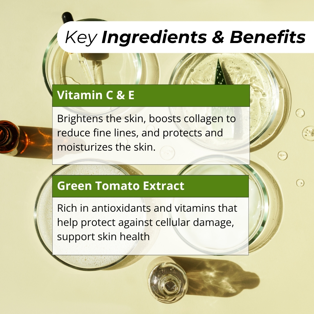 Green Tomato Face Wash with Vitamin C & E - Image 4